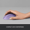 thumbnail image 2 of Logitech Silent Souris Sans Fil Ambidextre avec Récepteur USB Lilac, 2 of 8