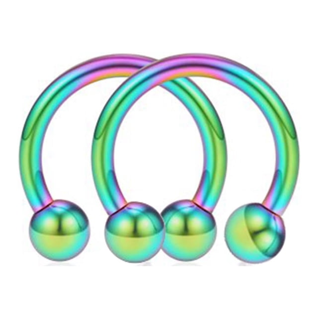 FcBaudy Nose Ring Hoop Magnetic Horseshoe Rings Stainless Steel Faux Septum Rings Ring ring