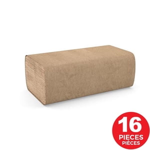 Cascades PRO Singlefold Paper Towel, 250 Sheets, Natural, 16/Pack