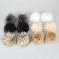 thumbnail image 3 of 12Pcs Faux Fur Pom Poms for Hats  4 Inch Fluffy Pom Poms with Elastic Loop for DIY Crafts, 3 of 9