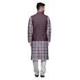 thumbnail image 3 of Atasi Traditional Printed Kurta Churidar Pajama Set With Nehru Jacket For Men, 3 of 5