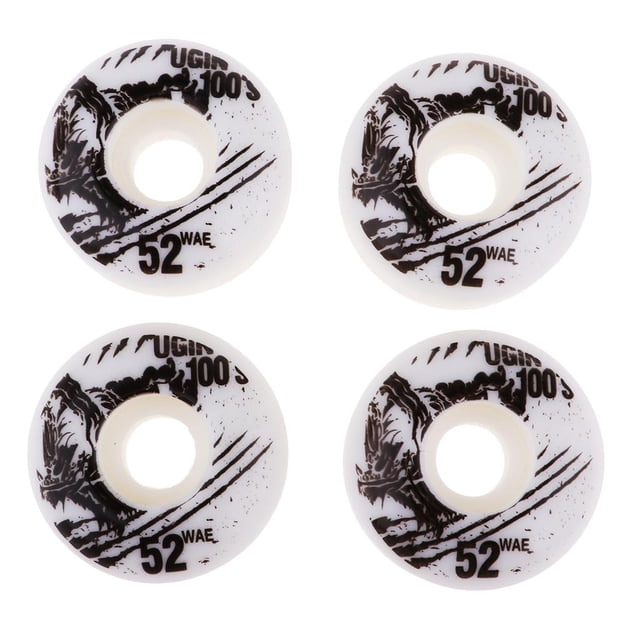 4Pcs de Haute Qualité 4Pcs / Set 52x30mm Roues de Skate Durable PU Roues - Blanc