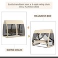 thumbnail image 4 of Outsunny 3 Places Chaise Balançoire Extérieure, Chaise Longue Lit W / Canopée et Filet, 4 of 10