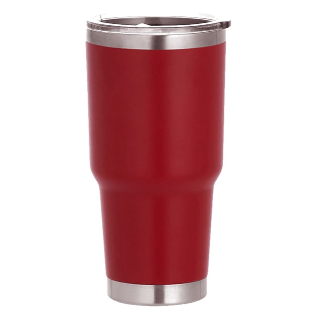 jiarry Tasse de Voyage Isolée pour Café, une Tasse de Voyage en Acier Inoxydable 18/8 Rouge avec accents Argentés. Comprend un Couvercle en silicone Étanche avec Doubles Joints pour une protection Anti-Déversement à 360°. Garde les Boissons Chaudes jusqu'à 6 Heures Ou Froides jusqu'à 12 Heures. Légère et Compacte, Idéale pour les Porte-Gobelets en Voiture et les Voyages.