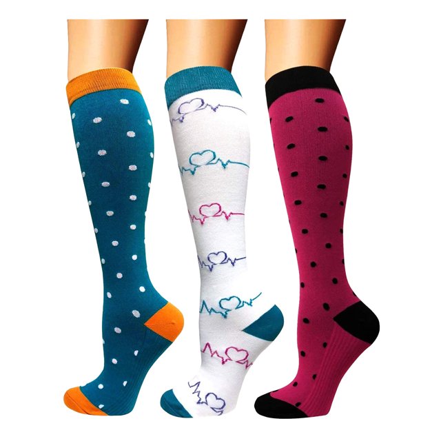EGNMCR Outdoor Sports Socks Elastic Calf Running Protection Socks Mountaineering Socks print sock