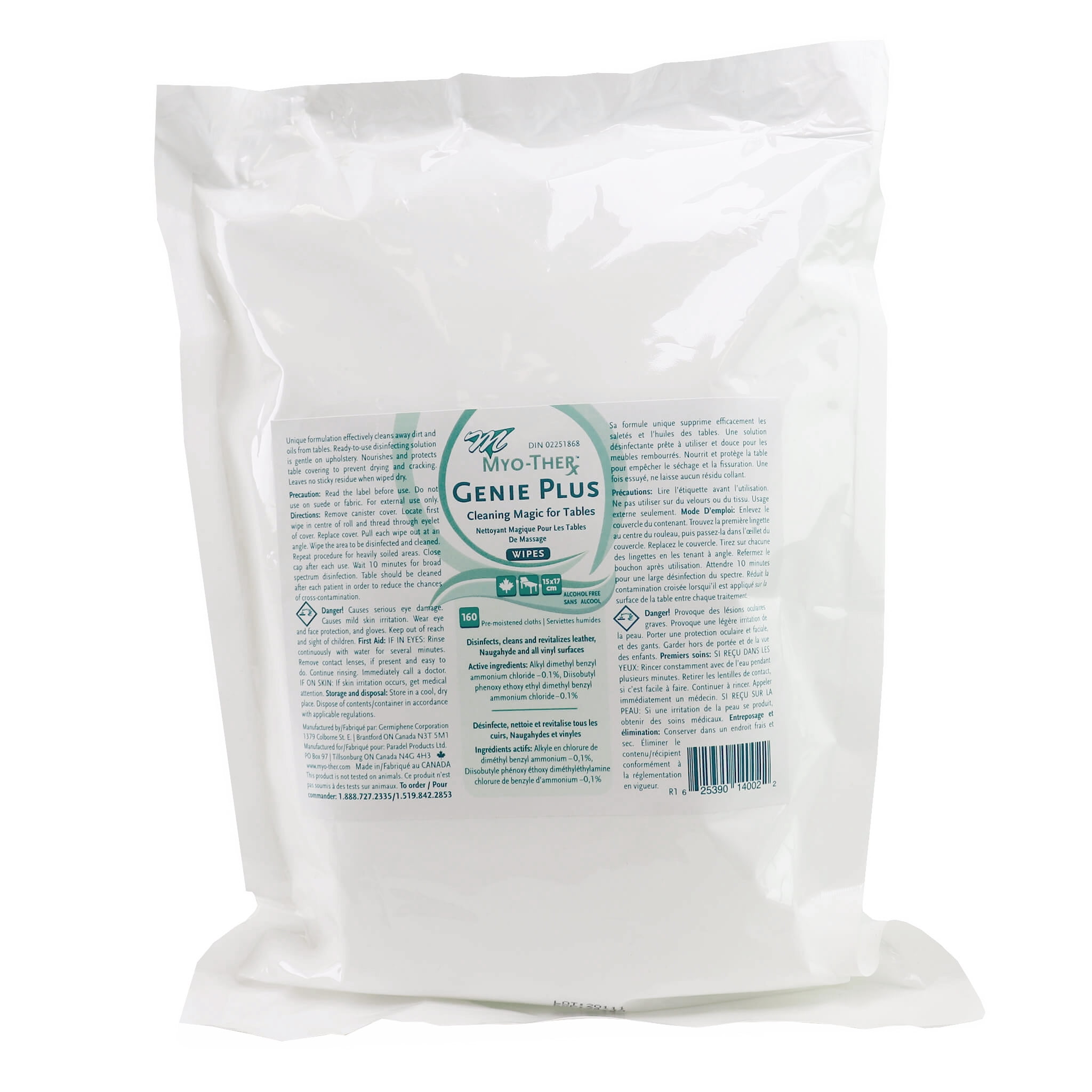 Genie Plus Disinfectant Conditioning Wipes Refill 160 Wipes (6 Pack)