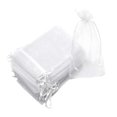 thumbnail image 1 of 100 Pcs Sac à Cordon en Gaze Festival Goody Pochette de Rangement pour Bijoux Portable, 1 of 8