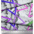 thumbnail image 3 of Soimoi Moss Georgette Fabric Animal Skin & Triangle Geometric Print Fabric by Yard 42 Inch Wide, 3 of 3
