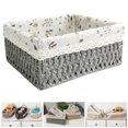 thumbnail image 3 of Multipurpose Rattan Storage Basket Clothing Cosmetics Sundries Container Decorative Baskets Home Decor Handmade for Desktop Dorm Bathroom , medium medium, 3 of 8