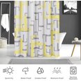 thumbnail image 4 of Yellow Shower Curtain for Bathroom,Abstract Modern Shower Curtain for Bathroom Decor,Waterproof Waffle Textured Fabric Standard Shower Curtain for Bathtub,72 Inch Length Butter Pale Yellow, 4 of 5