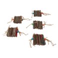 thumbnail image 3 of 5pcs Bird  Toys, Parrots Cage Chew Toy Safe Cardboard Blocks Beads For Macaws African Grey And  Parrots, 3 of 8