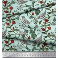 thumbnail image 3 of Soimoi Rayon Crepe Fabric Bird & Leaf Bird Print Fabric by the Yard 46 Inch Wide, 3 of 3