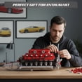 thumbnail image 3 of Mould King Lambo V12 Engine Model Kit That Runs, 3472PCS Motorized STEM Building Set with App Control, 12 Moving Pistons & 4-Speed Gearbox for Adults & Teens 14+, 3 of 5