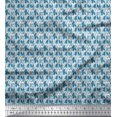 thumbnail image 1 of Soimoi Polyester Crepe Fabric Flower Artistic Printed Craft Fabric by The Yard 52 Inch Wide, 1 of 3
