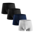 thumbnail image 1 of Plebaso Mens 4 Pack Boxer Briefs Breathable Stretch Underwear Soft Boxers for Men Short Leg Underpants, 1 of 2
