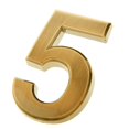 thumbnail image 4 of jifeng Golden Self- Door Number Sign Plaque Office Building Sticky Numeric Digit Plate Number 5, 4 of 7