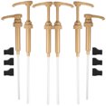 thumbnail image 3 of Dznils 6 Pack Coffee Syrup Pump Dispenser with Tip Cover for 750ml Bottles, Gold, 3 of 9