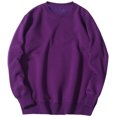 thumbnail image 2 of RXIRUCGD Chandail de Sport pour Homme à Col Rond, Chandail Molletonné à Enfiler à Manches Longues, Uni, Violet, Taille : S, 2 of 3
