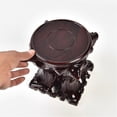 thumbnail image 3 of Miniature Relief Carving Wood Base Homen Decoration Pedestal for Vase Tea Sets, 3 of 6