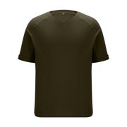 Cfhntfmh T-Shirt mode d'été homme manches courtes V T-shirt T-shirt classique casual de base Tee Chemises Gros et Tall