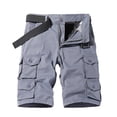 thumbnail image 1 of cllios Pantalon Cargo Classique pour Hommes Bermuda Décontracté Short de Travail Extérieur Jambe Droite Pantalon de Travail Léger Short de Randonnée avec Multiples Poches, 1 of 2
