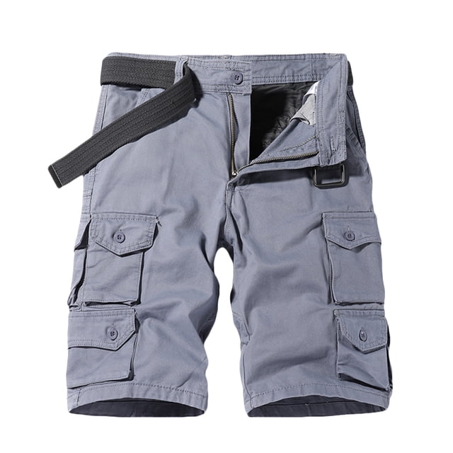 cllios Pantalon Cargo Classique pour Hommes Bermuda Décontracté Short de Travail Extérieur Jambe Droite Pantalon de Travail Léger Short de Randonnée avec Multiples Poches