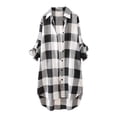 thumbnail image 1 of CEHVOM Femmes Dames Chiffon à Manches Longues Chemise OL Décontractée Ample Hauts Blouse Liquidation, 1 of 3