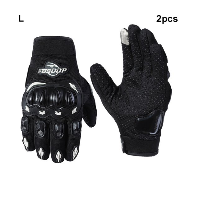 maskred Maximum Protection Leather Motorcycle Gloves With Padding • Breathable white L