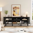 thumbnail image 2 of GIKPAL Fluted TV Stand for 65 Inch TV – Modern Entertainment Center with Power Outlets, Adjustable Shelves & Sliding Doors, Stylish Media Console for Living Room, Black, 2 of 13