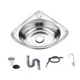 thumbnail image 4 of veasfak Small Corner Bathroom Sink Triangle Basin Wall Mounted Home Wash Basin Hand Wash Bar Sink for Bathroom Apartment Boat Restaurant Type B, 4 of 9