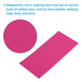 thumbnail image 3 of Unique Bargains Down Jacket Repair Patch 4' x 8', 2 Pack Self Adhesive Nylon Fabric Patch, Rose Red, 3 of 5