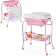 thumbnail image 1 of INFANS Table à Langer pour Bébé avec Baignoire, Station de Commode à Couches Pliable avec Roues de Soutien de Bain Amovibles, Support de Rangement Imperméable pour Matelas, Support d'Organisateur Portable pour Nouveau-Né Nourrisson, 1 of 9