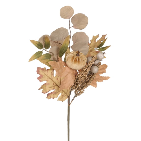 Way to celebrate floral pick with pumpkin