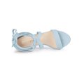 thumbnail image 4 of BLISSFUL STEP Edition Women's Sandals Solid Color Mid Block Heels Lace up Sandals Sky Blue 6.5, 4 of 7