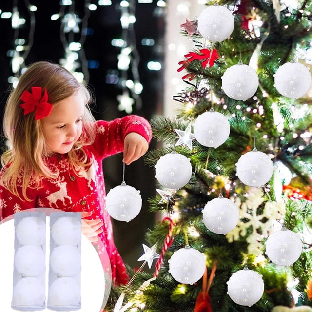 Boovnll Christmas Balls Ornaments For Xmas Tree 6Pcs Shatterproof Christmas Tree Decorations Tree Hanging Balls Muti Color Christmas Balls Ornaments Set For Party