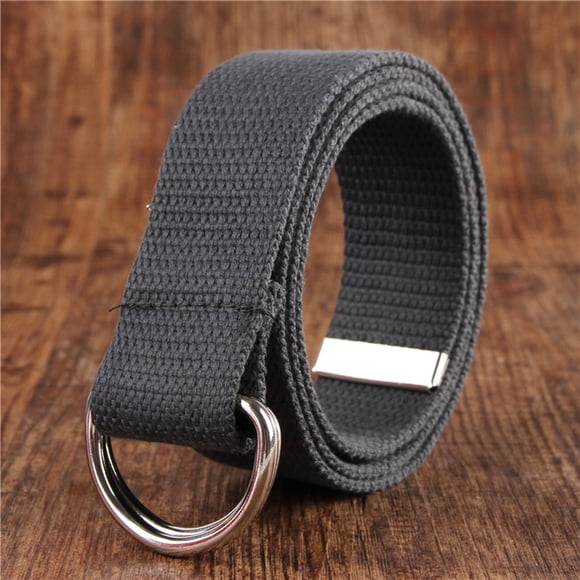 Belt Men Women Fashion Waist Belt Narrow Stretch Dress Belt Pants Belt Buckle Canvas Waistband Belt