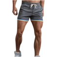 thumbnail image 4 of Mens Shorts Mens Casual Solid Color Casual Drawstring Pockets Elastic Sports Shorts, 4 of 7
