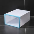 thumbnail image 2 of yulier Shoe Storage Box, Plastic Shoe Box with Lids, Stackable Shoes Organizer for Closet Entryway, Foldable Shoe Case for Shoe Rack, Shoe Containers Bins, 2 of 3