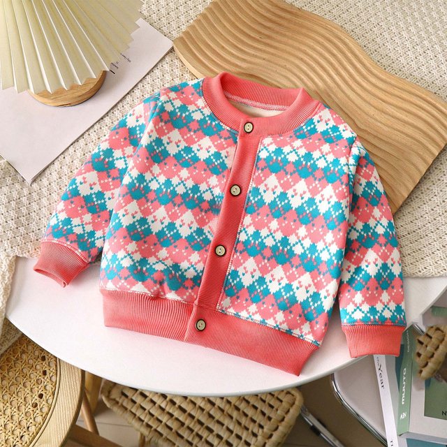QIPOPIQ Girls Cardigan Uniform Sweater Long Sleeve Button Down Fall Winter Knit Tops for Kids Clearance