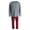 Charcoal with Red Plaid, variant on Hanes  X Temp Micro Fleece Thermal Set (Men's)
