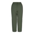 thumbnail image 4 of XZNGL Soft Pajama Pants for Women Casual Solid Color Loose Button Comfortable Straight Pants, 4 of 9