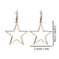 thumbnail image 2 of Boucles d'Oreilles Pendantes Grandes Étoiles Creuses pour Femmes – Bijoux Géométriques au Design Moderne, 2 of 7