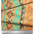 thumbnail image 2 of Soimoi Georgette Viscose Fabric Aztec Geometric Fabric Prints by Yard 42 Inch Wide, 2 of 3