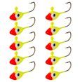 thumbnail image 4 of Graflsoa Jigs de Pêche sur Glace de 10 Pcs avec Motif de Poissons Rouges et Jaunes, Acier à Haute Teneur en Carbone, Plusieurs Options de Couleur, Format Compact, Emballage Léger, 4 of 7