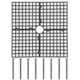 thumbnail image 1 of Pot de Fleurs Carré Noir Garde-Corps - Ensemble de 4 Demi-Corps + 8 Clous de Pression, 1 of 1
