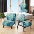 thumbnail image 1 of Designart « euphony Of » Spirales Abstraites Sarcelle Fauteuil d'Appoint Rembourré - Fauteuil Moderne pour Salon, 1 of 7