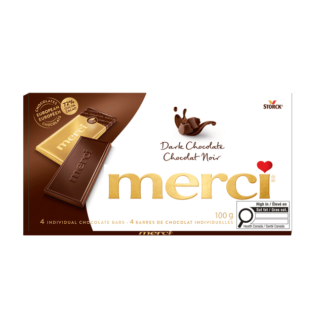 Barres de Chocolat merci® - Noir 72%