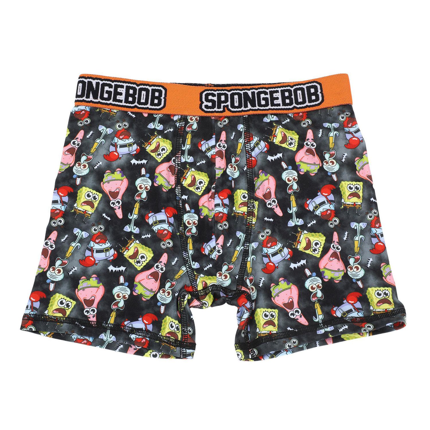 SpongeBob SquarePants Boys' Halloween Zombie & Mummy Graphic Boxer Briefs, 2-Pack