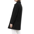 thumbnail image 4 of INSPIRE CHIC Manteau d'Hiver Mi-Long pour Femme à Col Rabattu, Simple Boutonnage, Noir 2TG, 4 of 7