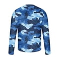 thumbnail image 4 of Lovzfmll T-Shirt à Manches Longues Camouflage de Chasse pour Homme, Haut à Col Rond pour Activités de Plein Air et Tenue Décontractée Bleu, P, 4 of 5